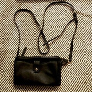 Small Black Purse Bag W/ Wristlet Wallet